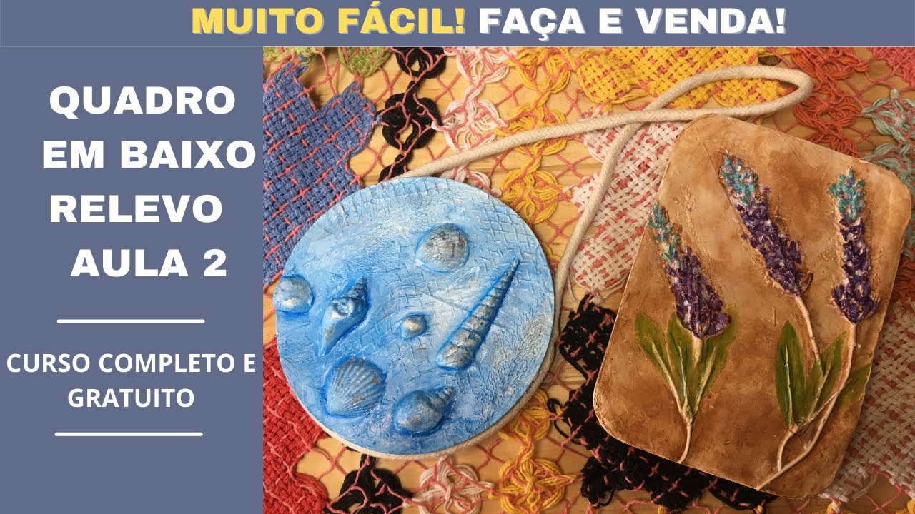 QUADRO EM BAIXO RELEVO - AULA 2 -  DIY Botanical Plaster Casting Art