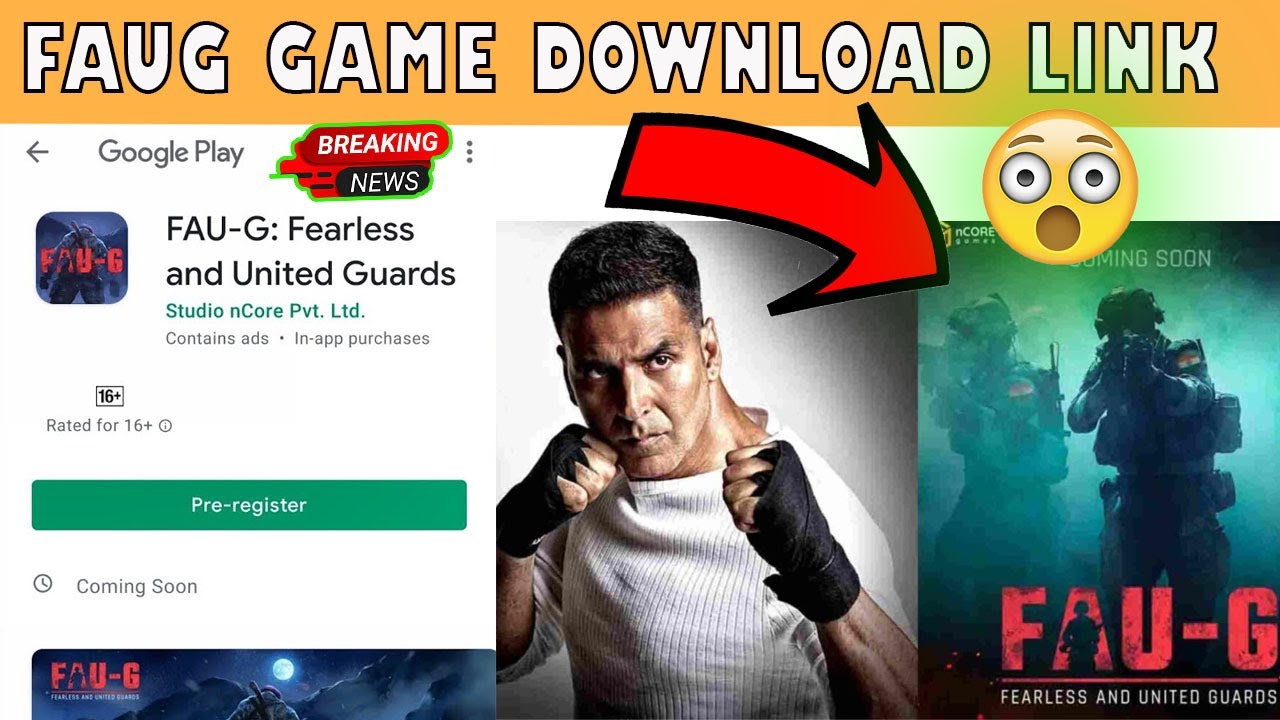 🔥 Finally FAUG Game Preregistration  is available on Playstore -  FAUG Game Download link