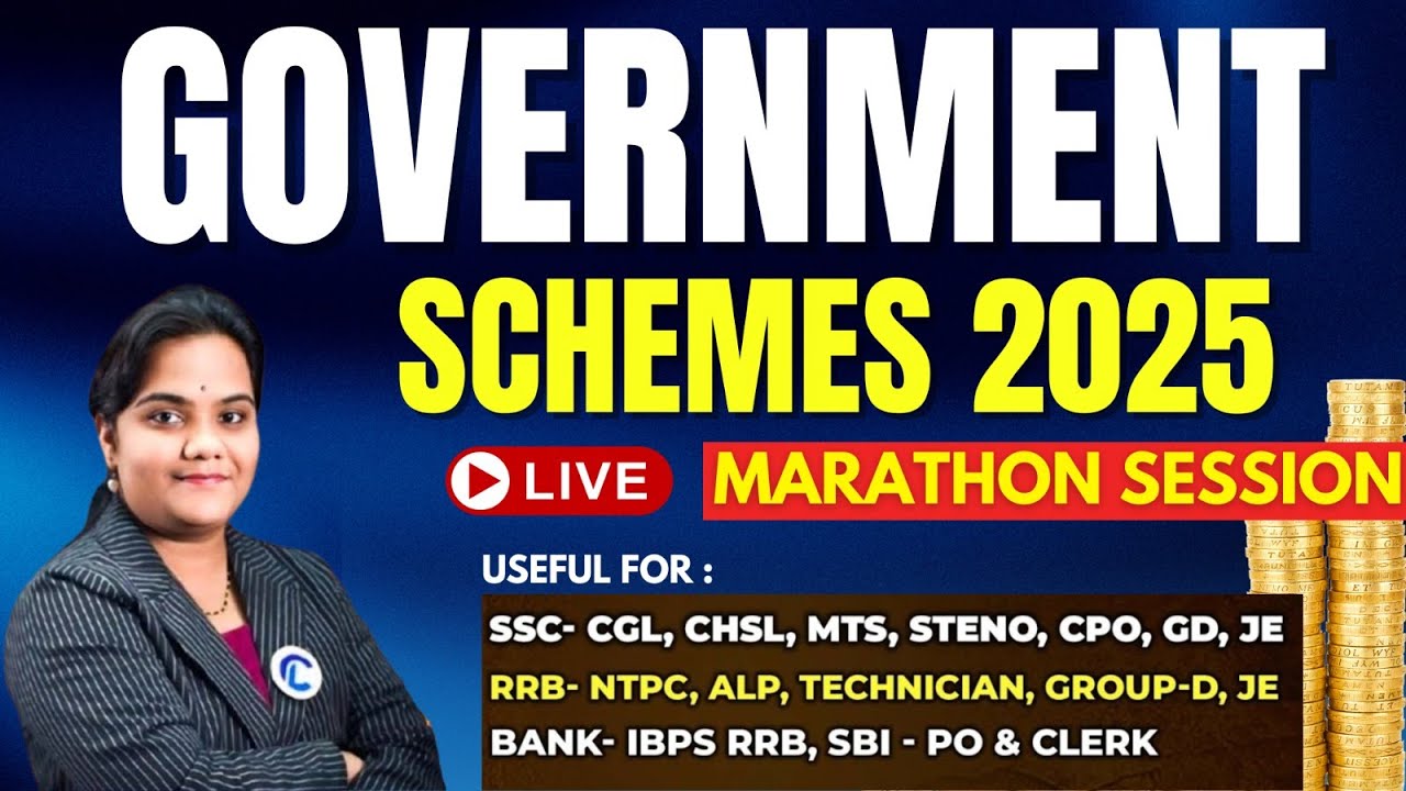 Government Schemes 2025 | Important Govt Schemes in One-shot | Government Schemes for all exams
