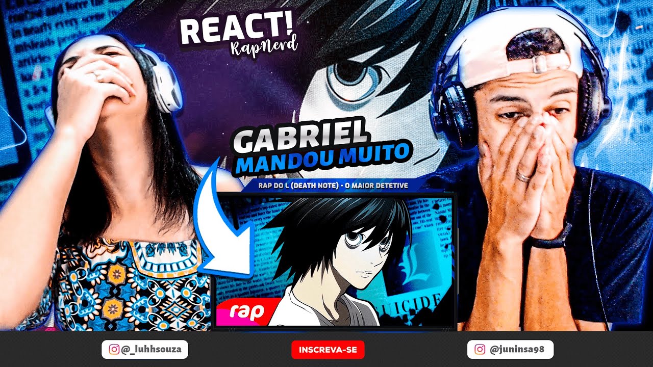Rap do L (Death Note) - O MAIOR DETETIVE | NERD HITS | [React RapNerd]🔥