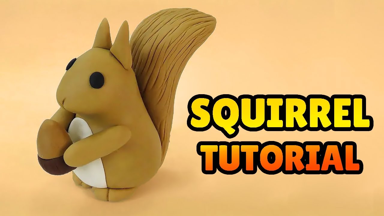 🔴DIY How to Make Miniature SQUIRREL - Easy Polymer Clay, plastilina, Fondant Tutorial