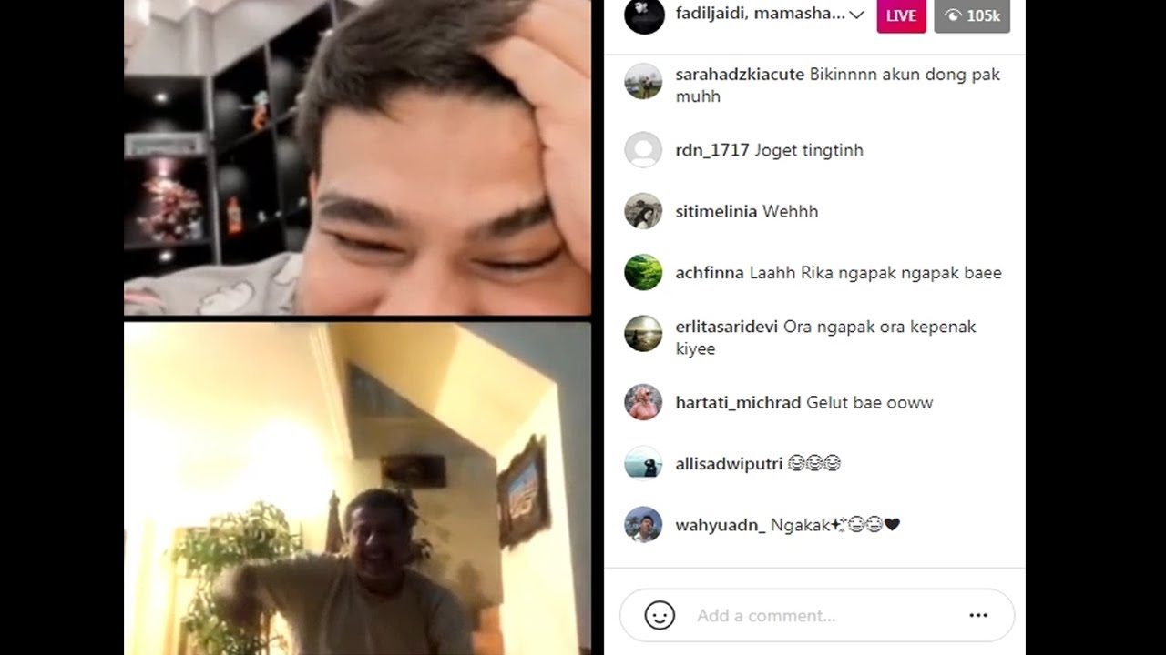 Fadil Jaidi LIVE IG Dengan Pak Muh Saat Positif Corona