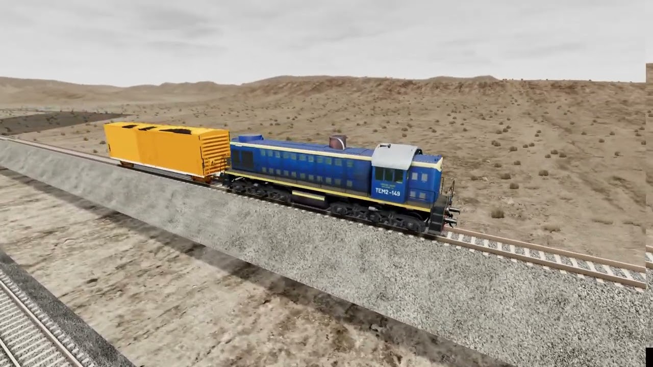 Train forcely attack another one #beamngdrive