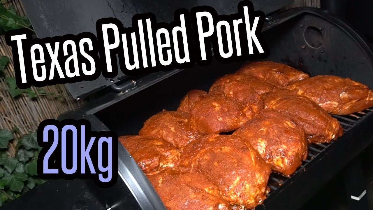 20kg Pulled Pork Texas Style auf dem Smoker - Fleisch: Schweineschulter, Grillen & BBQ für Jedermann