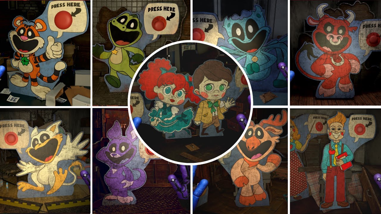 Игра с Поппи: Глава 4 — ВСЕ отвергнутые существа (картонные фигурки + реплики)