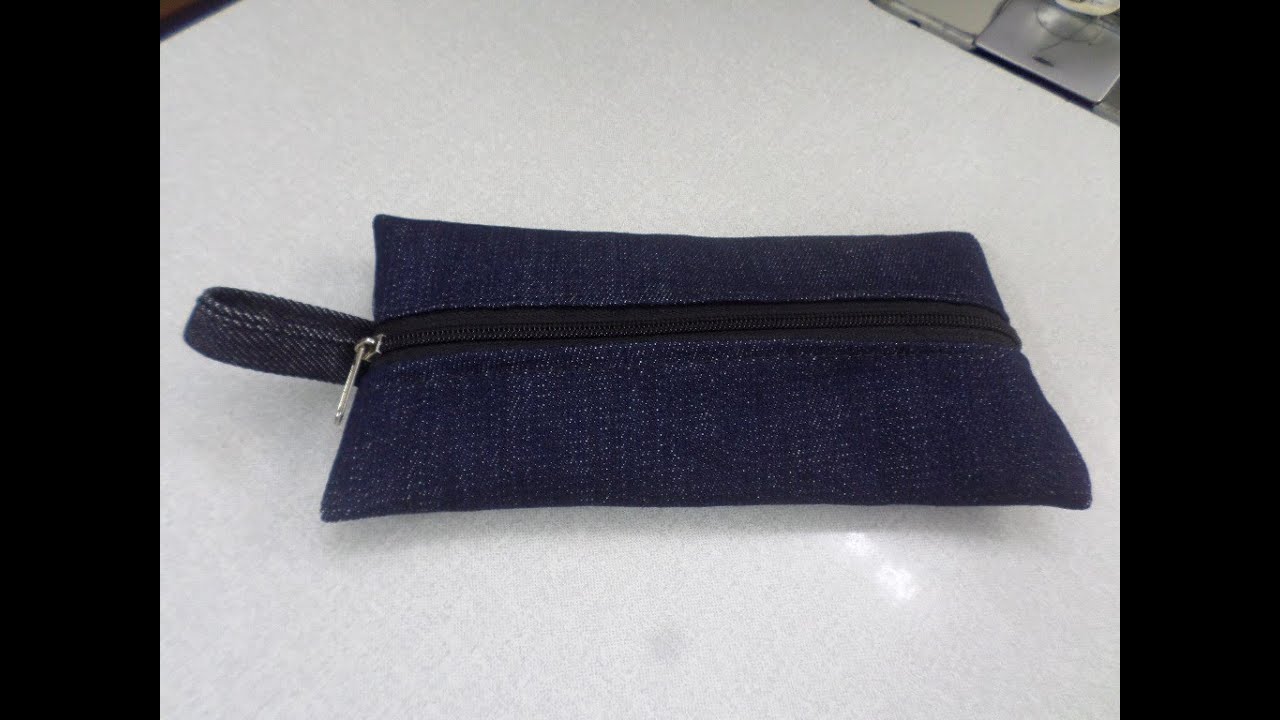 COMO FAZER ESTOJO JEANS - PASSO A PASSO