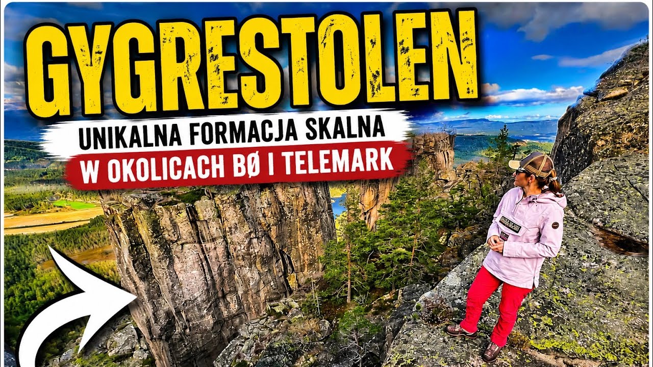 Gygrestolen, czyli unikalna formacja skalna w okolicach Bø i Telemark.