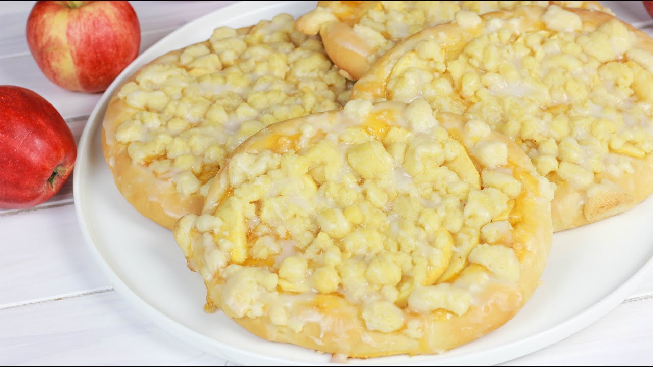Streuseltaler mit Äpfeln I Apfel Streusel Stückchen wie vom Bäcker