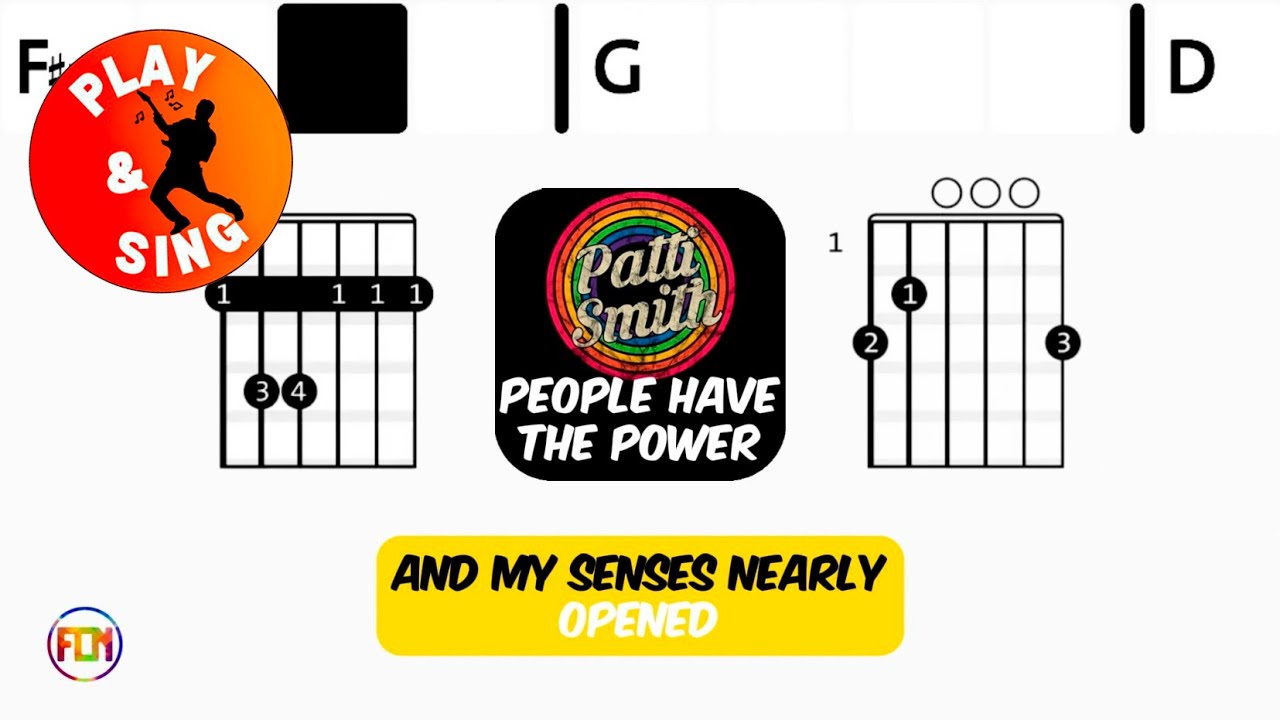 Patti Smith - People Have The Power | Scrolling Guitar Chords & Lyrics