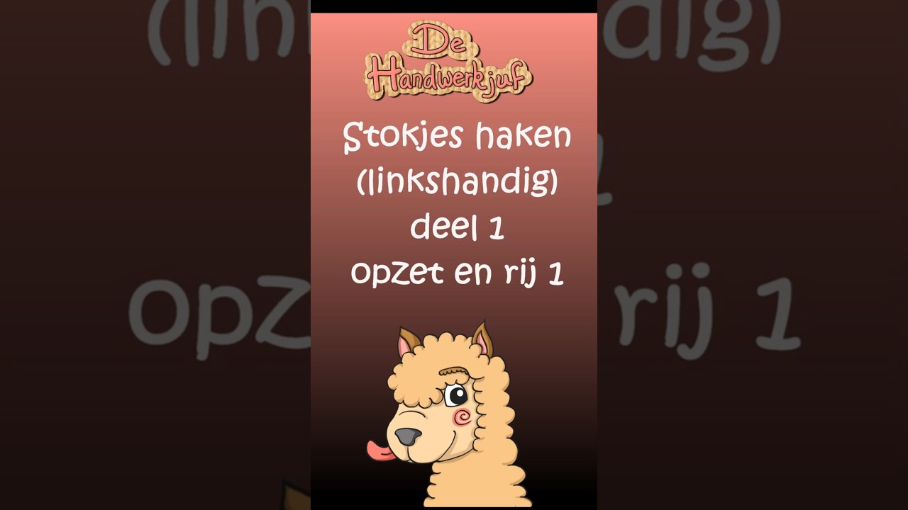 Haakcursus #6sl-1: stokjes haken linkshandig deel 1. Opzet en rij 1  #stokjeshaken #haakcursus