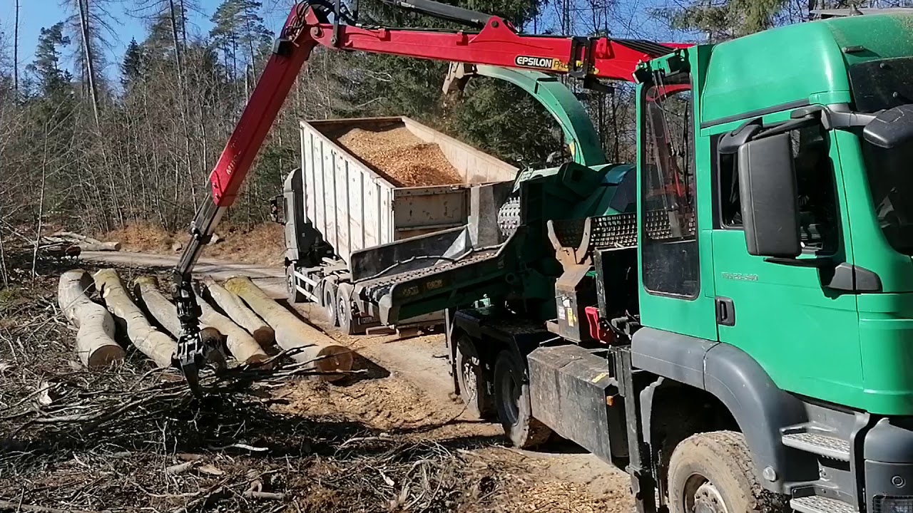 Zurak GmbH Chippertruck MAN JENZ Hacker. Energieholzgewinnung