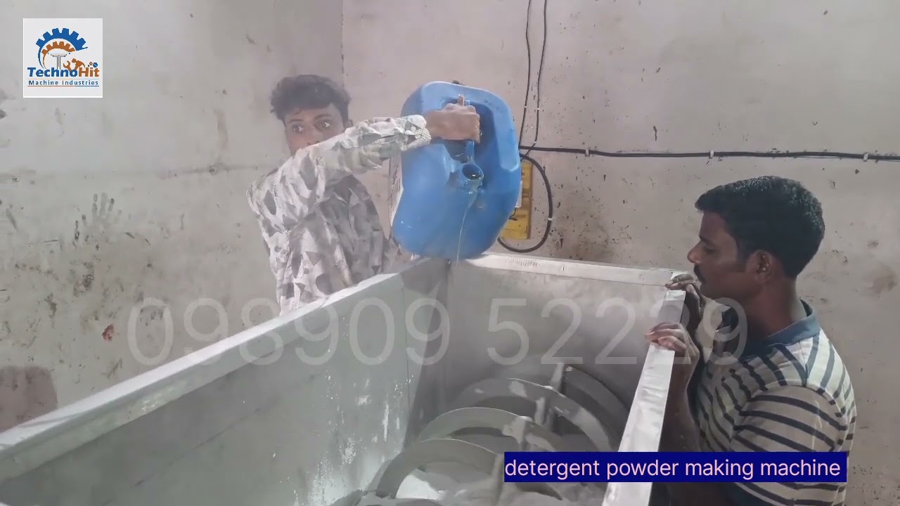 Detergent powder mixing machine #detergent powder #ribbon mixer #Technohit machine  98909 52229 