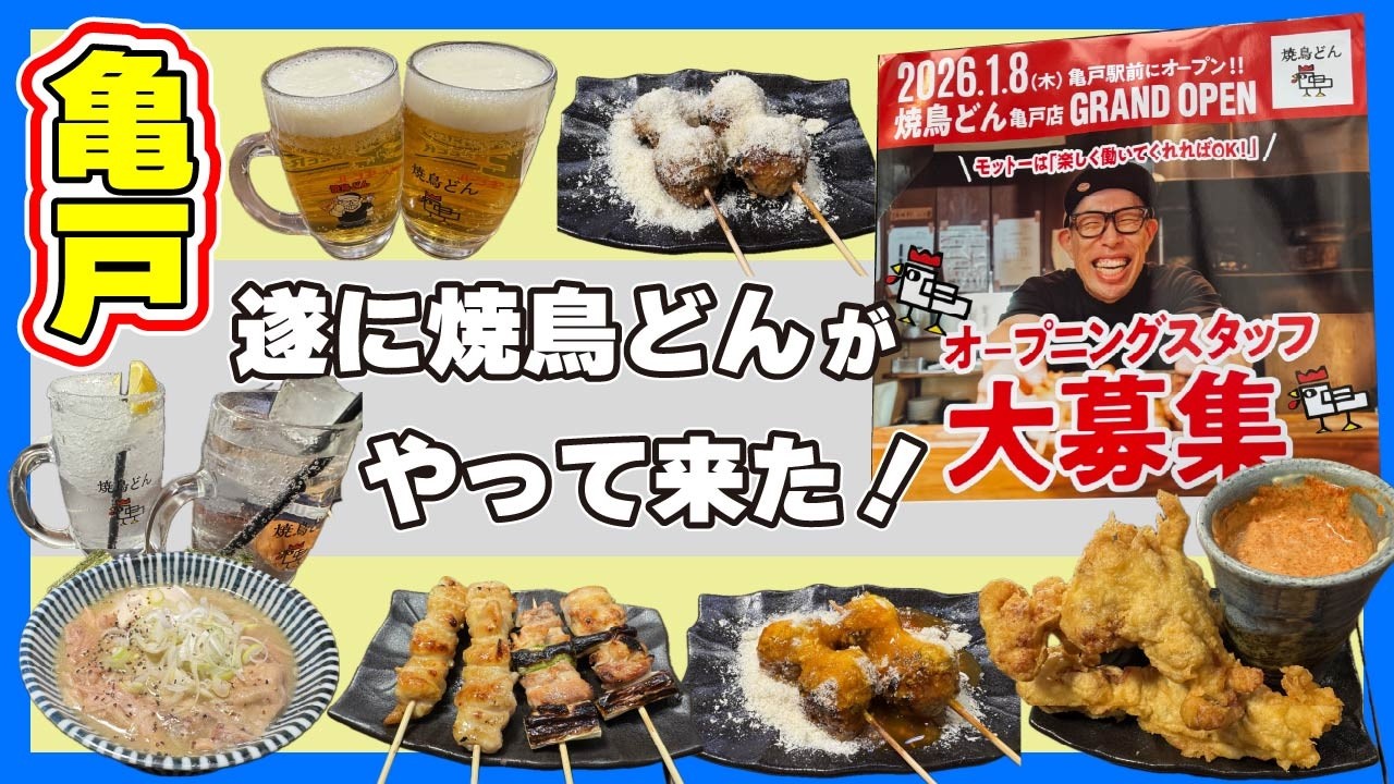 遂に亀戸へやって来た！鶏煮込みで有名な噂のお店【焼鳥どん】