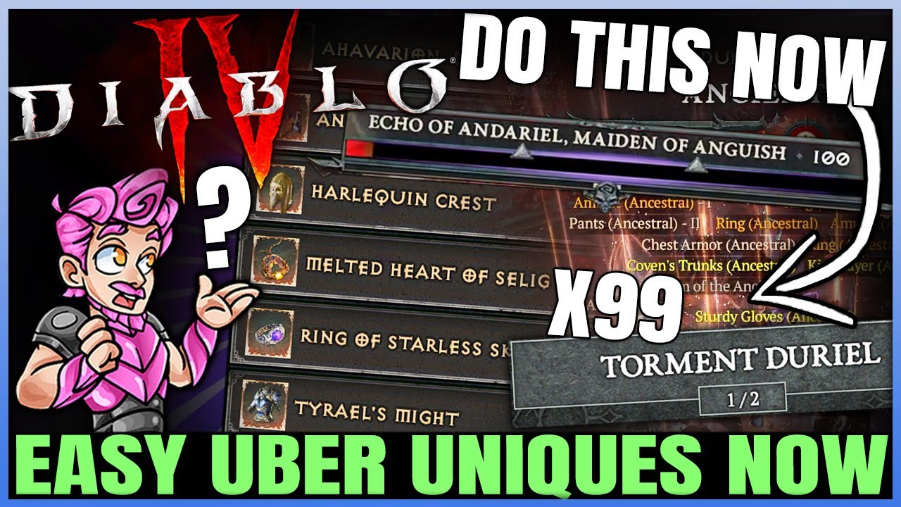 Diablo 4 &mdash; НЕ ПРОПУСТИТЕ ЭТО &mdash; Каждый сможет получить Uber-уники в 4-м сезоне &mdash; Гайд по новым Ube...