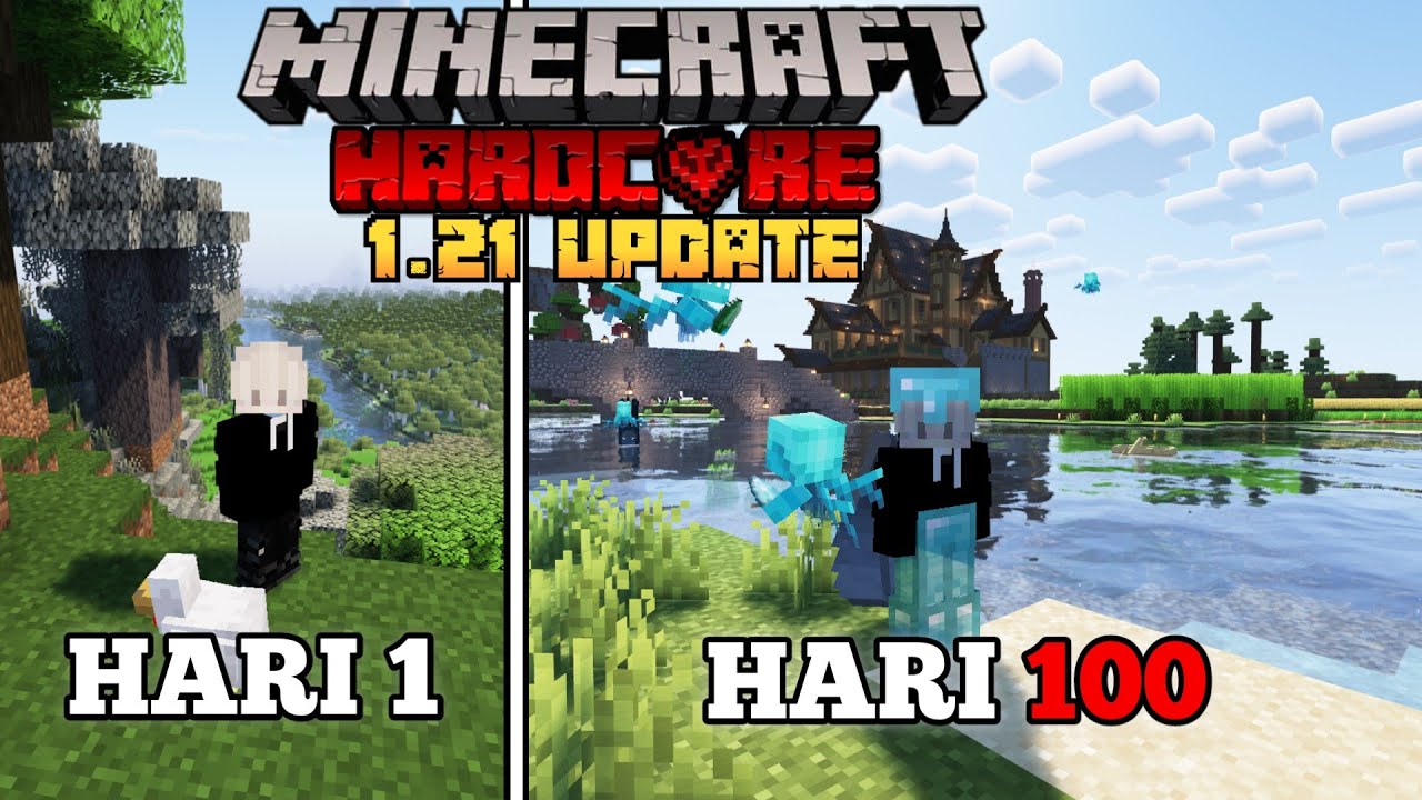 Bertahan Hidup 100 Hari di Minecraft Hardcore 1.21
