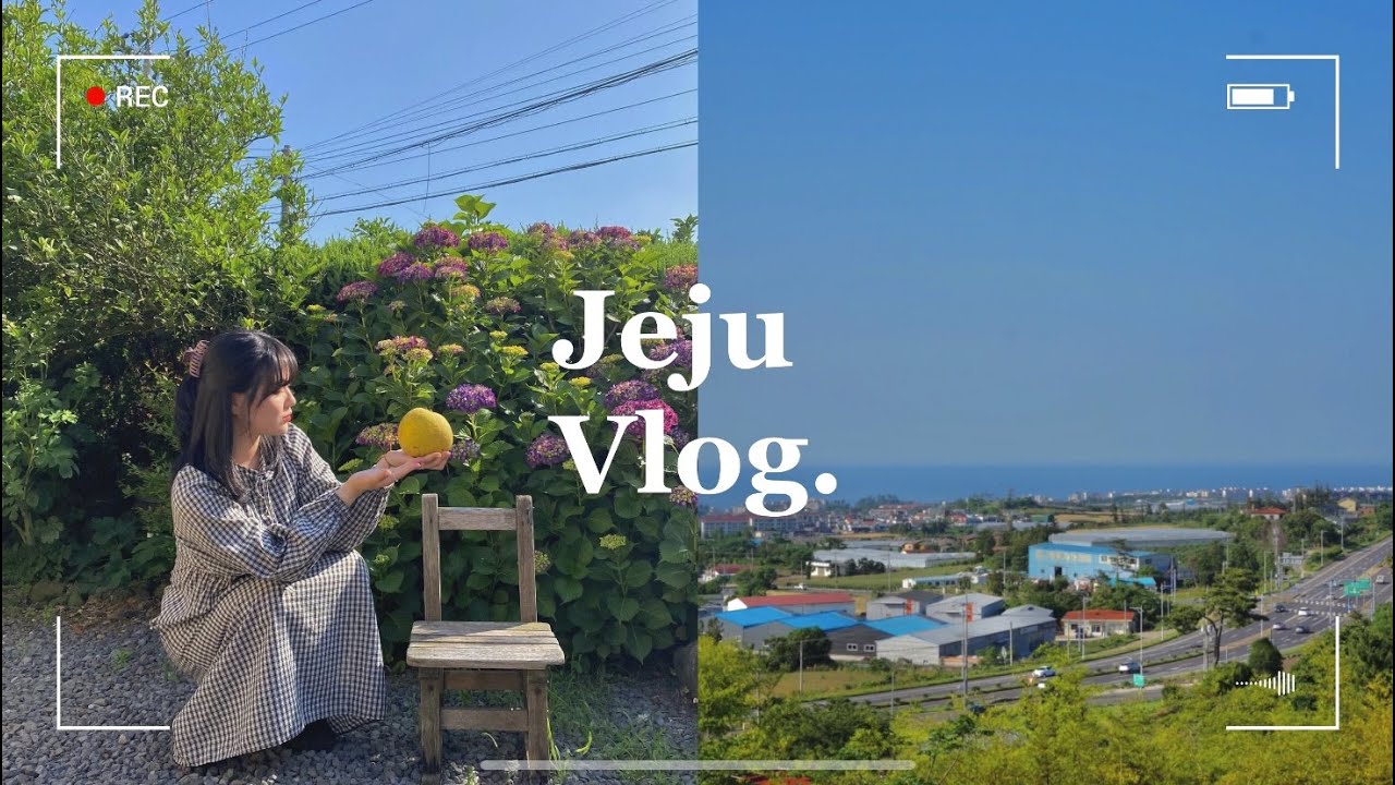 🍊제주도 뚜벅이 브이로그ep.2바다가 보이는 마을 소길리 맛집&카페추천🌿