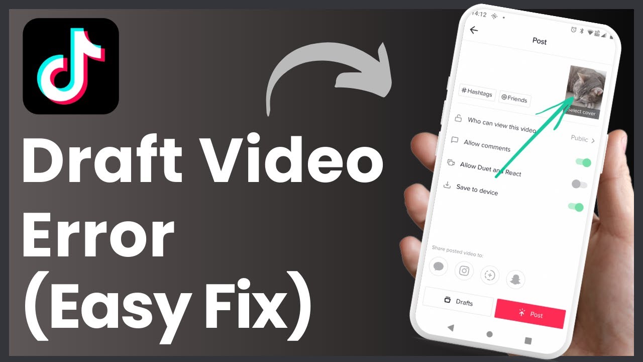 TikTok Draft Video Problem ! [EASY FIX]