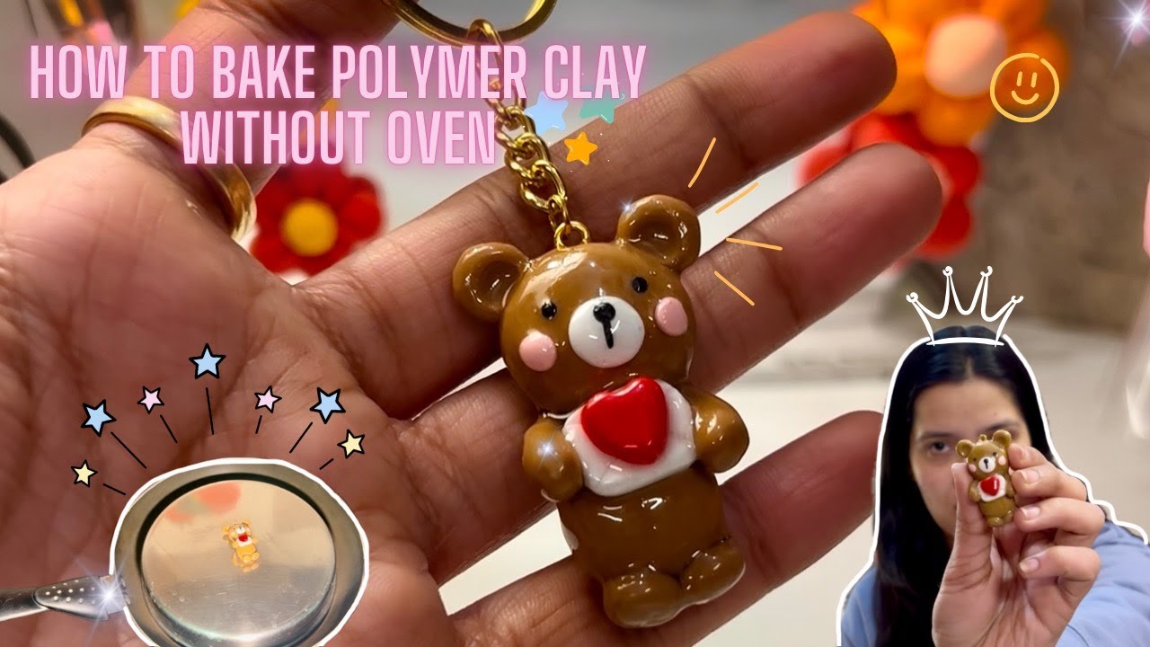 How to bake polymer clay without Oven? ✨ || THE ART ABODE #polymerclay #clayart