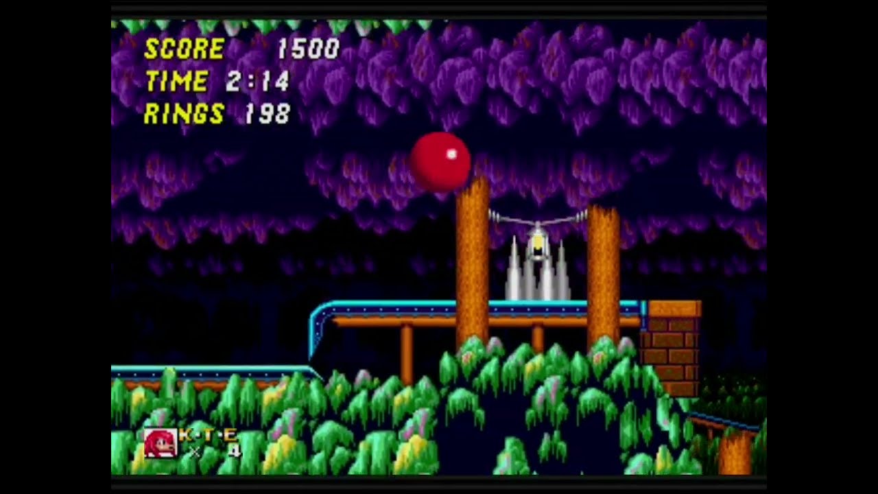 Knuckles in Sonic 2 Mystic Cave 1 Ring Attack: 253 Ringe