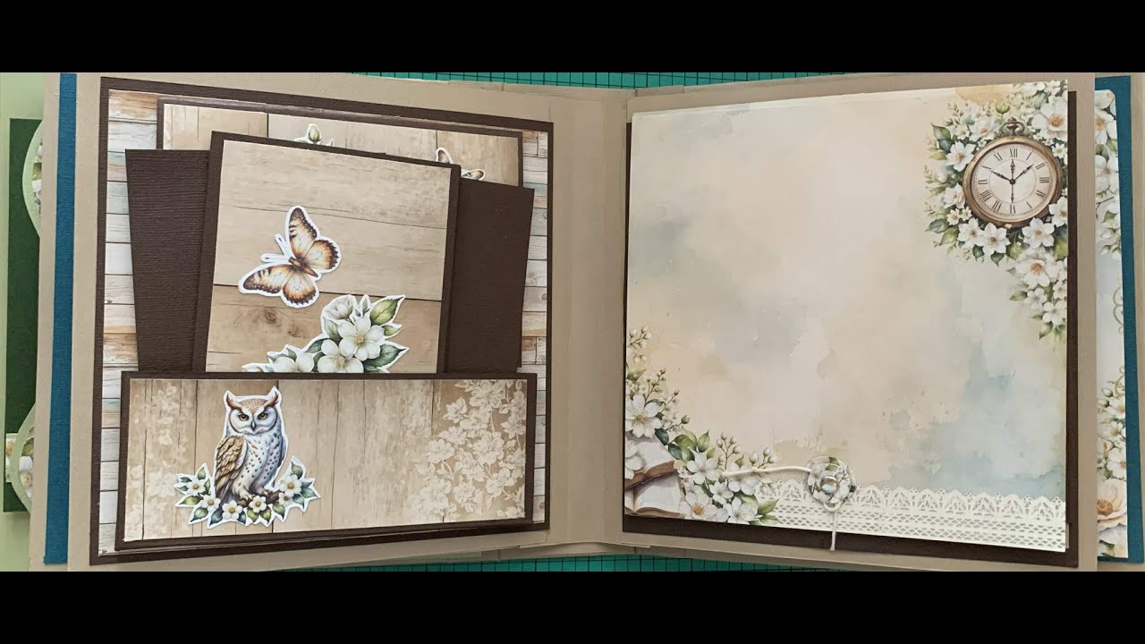 Scrap Boys Flowers Melody MINI Album #39  8.5 x 8.75  VIDEO