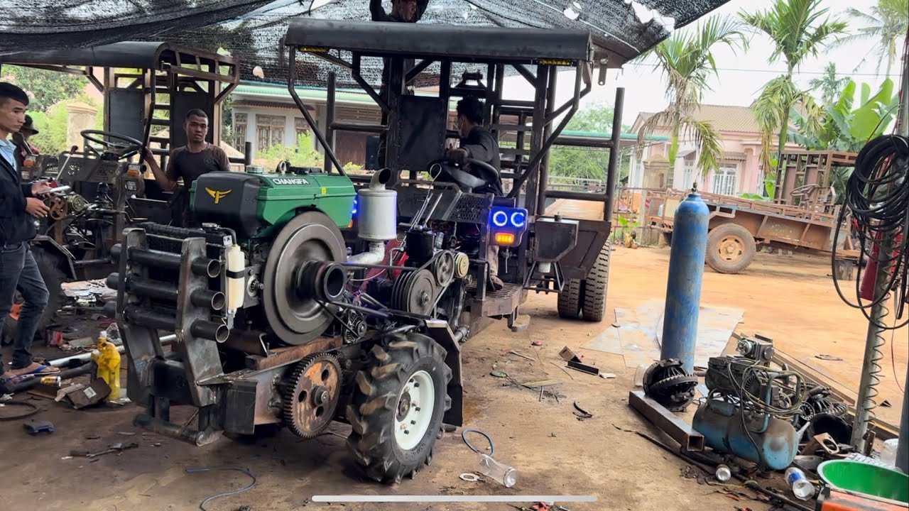 Test chiếc bánh đôi máy changfa 50hp ghế hơi két nước . Cơ khí Anh Trung