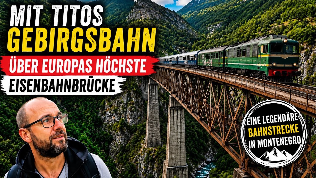 Mit Titos Gebirgsbahn über Europas höchste Brücke ( HDR )