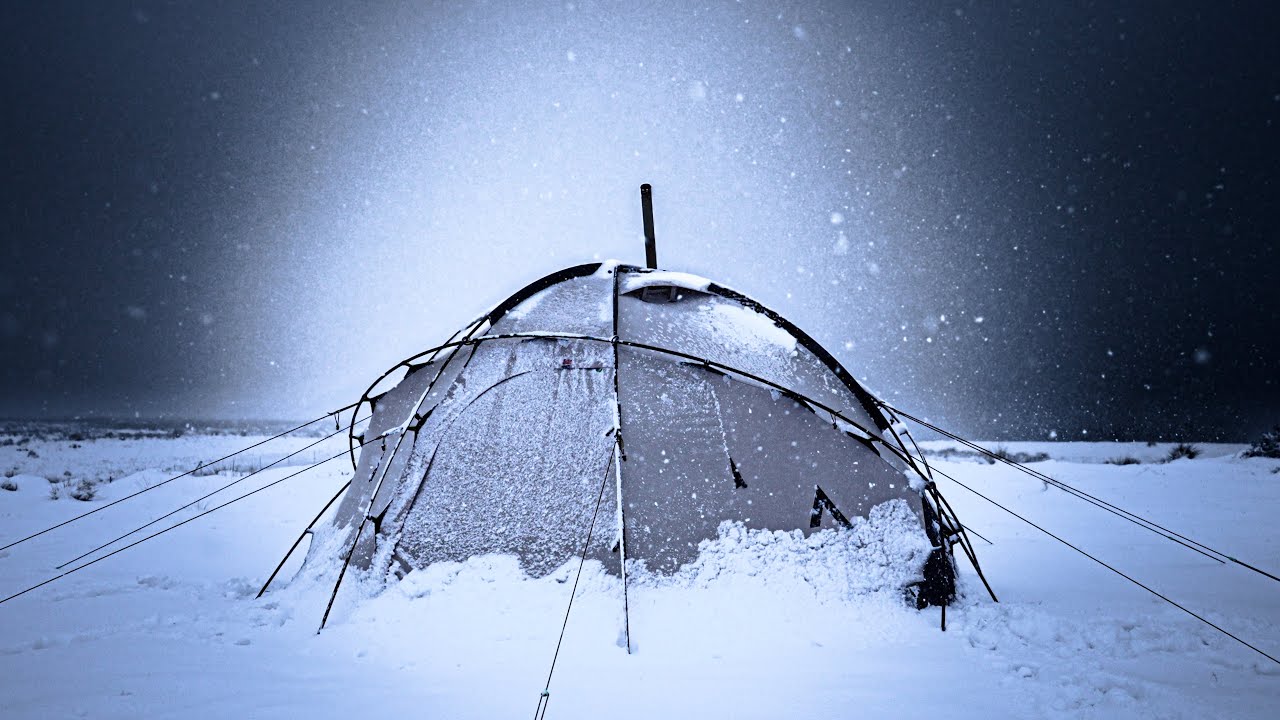 CAMPING in a BLIZZARD - Two Nights SNOWSTORM Winter Tent Camping