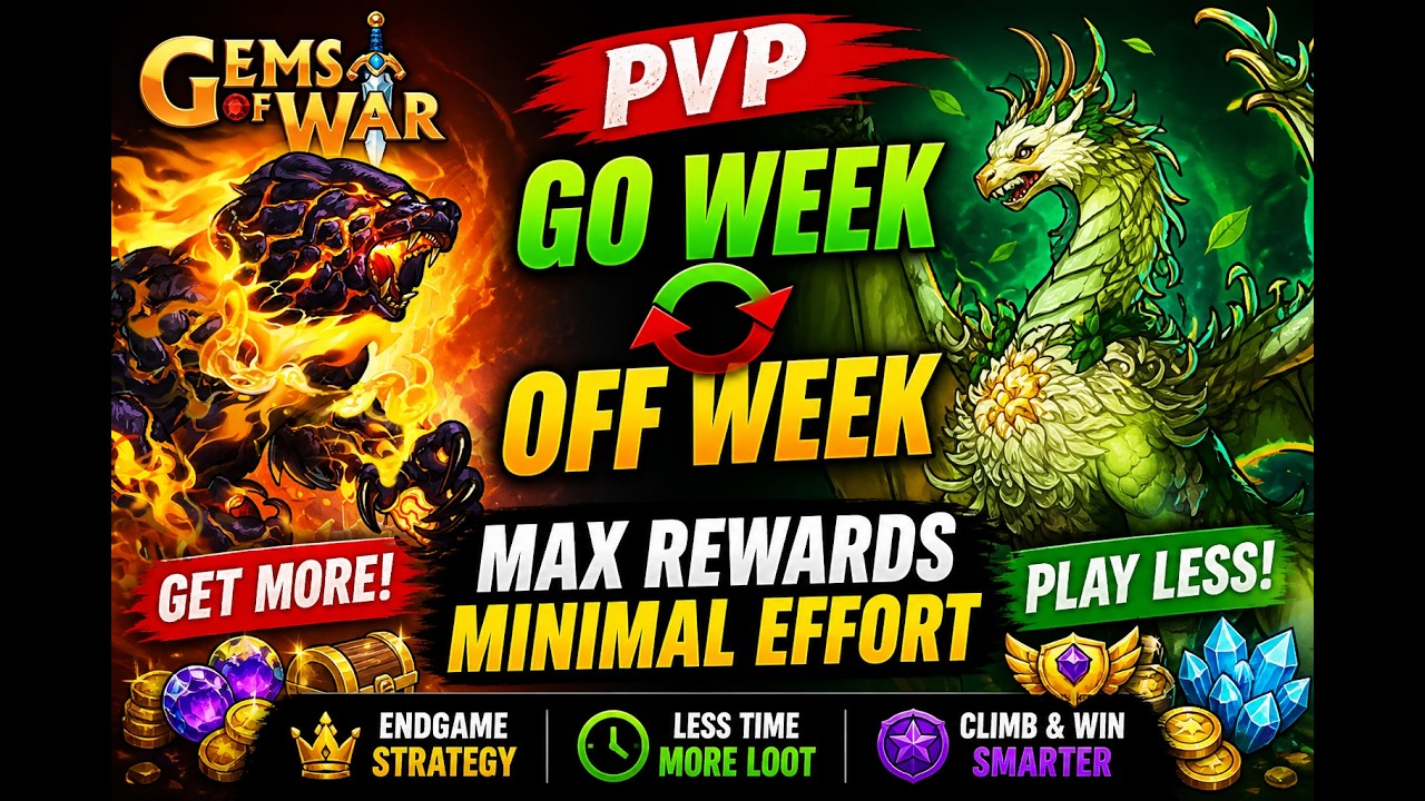 Gems of War: Получите МАКСИМАЛЬНЫЕ награды в PvP, делая МЕНЬШЕ (Стратегия GO Week) Руководство 2026