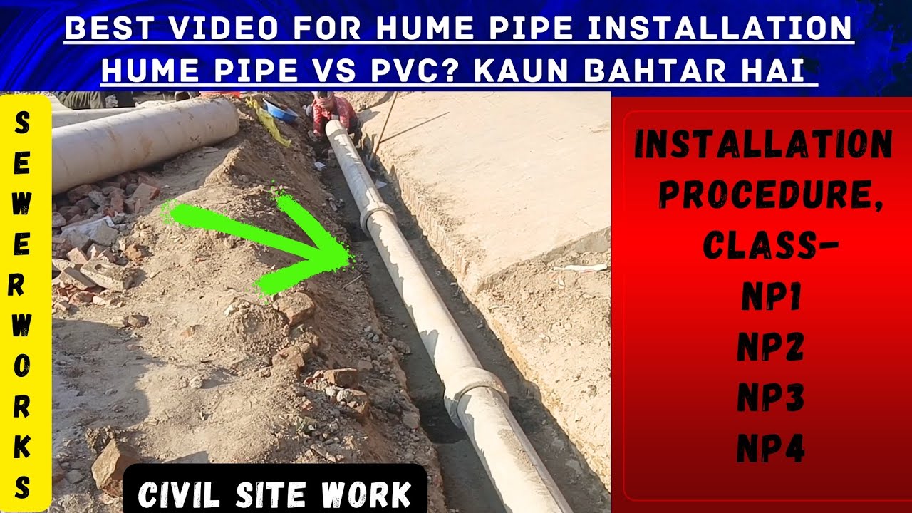 What is Non Pressure Pipe/ Hume Pipe Installation/ Class- NP1,NP2,NP3,NP4/ Hume Pipe Culvert