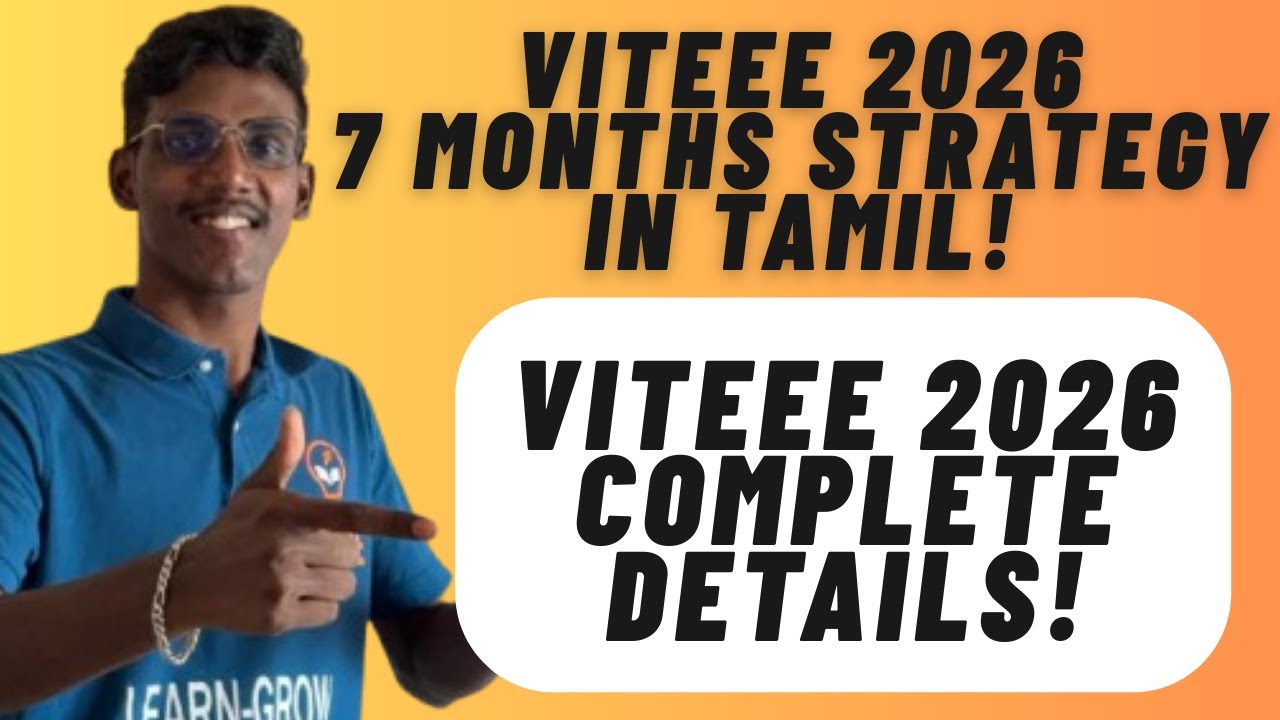 VITEEE 2026 Strategy in Tamil | How to Score 120+ in 7 Months in VITEEE 2026? In Tamil | Study Plan!