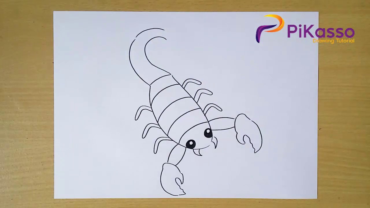 How to Draw a Scorpion easy step