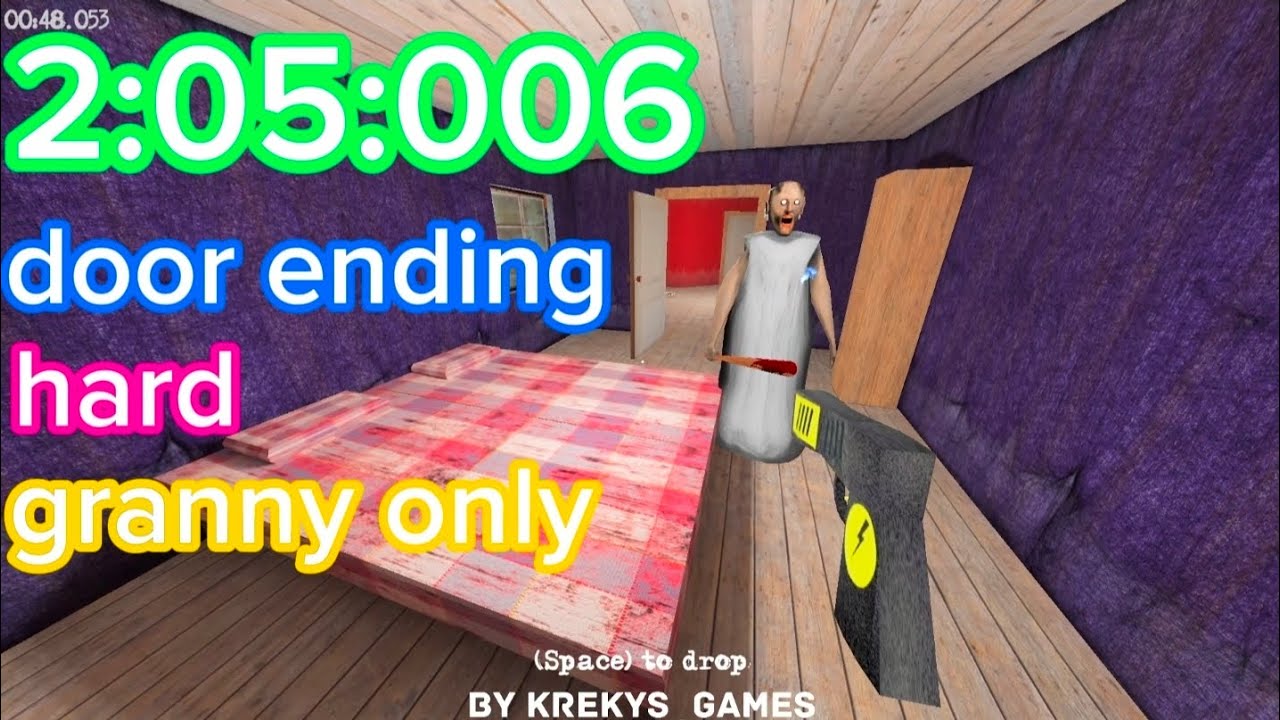 Granny 2: enhanced | 2:05:006 | door ending | hard | Granny only | any glitchless% 