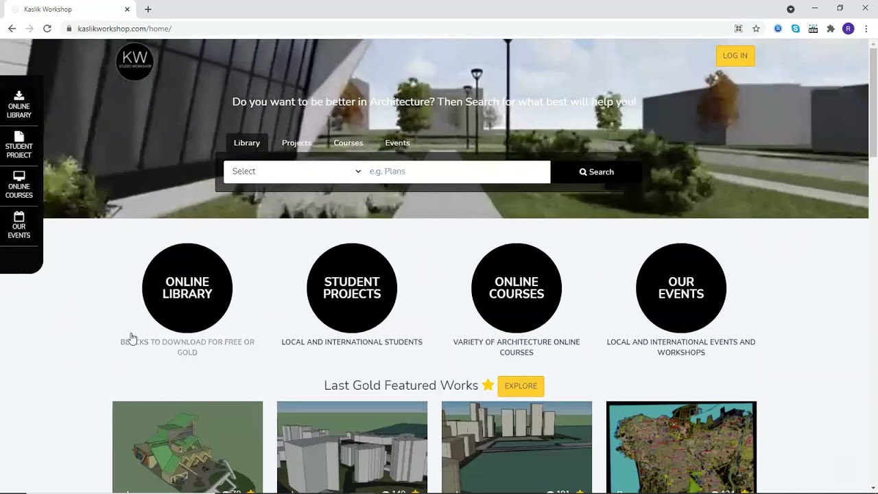 Architecture Libraries, Online Courses, Students Projects, Events, Architectures Destination!