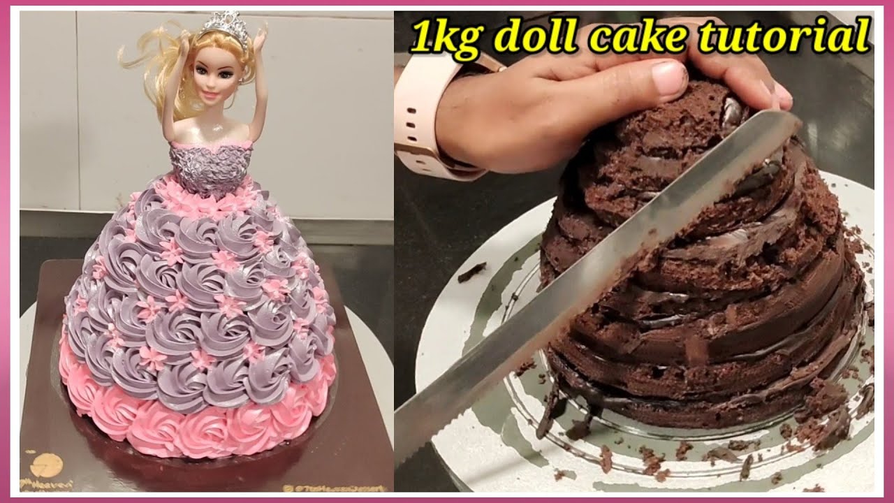 doll cake | 1kg doll cake| barbie doll cake | whipped cream doll cake | doll cake design nozzle