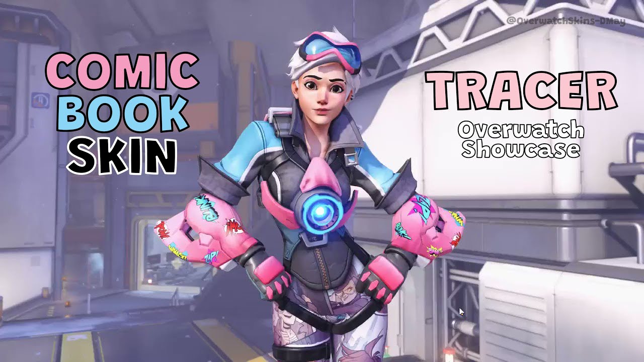 COMIC BOOK Tracer Skin showcase | Overwatch 2 | MEGA VAULT BUNDLE