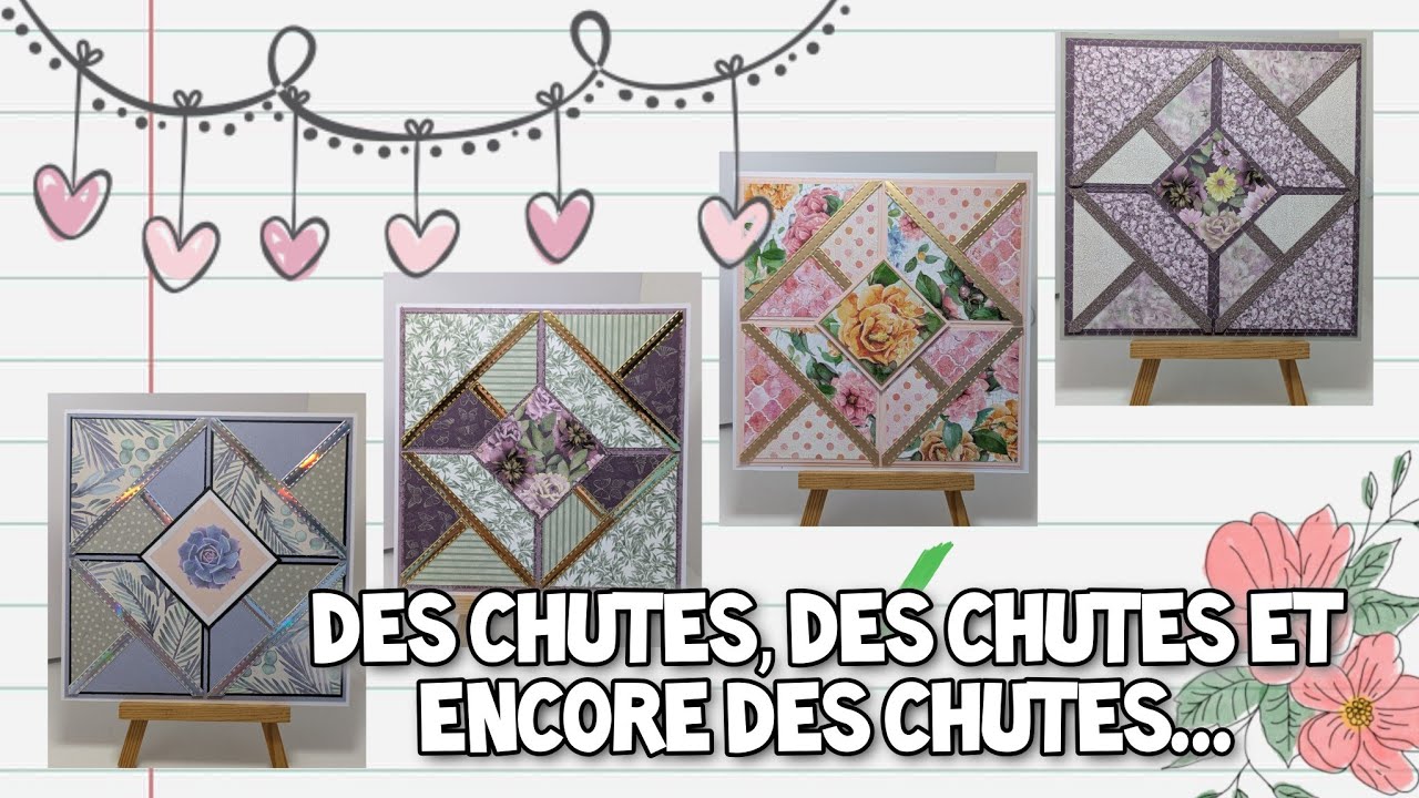 🌷🌼Tuto - Encore des chutes de papier ! Cette carte est pour vous  - Facile et addictif, eh, oui 🙂‍↕️