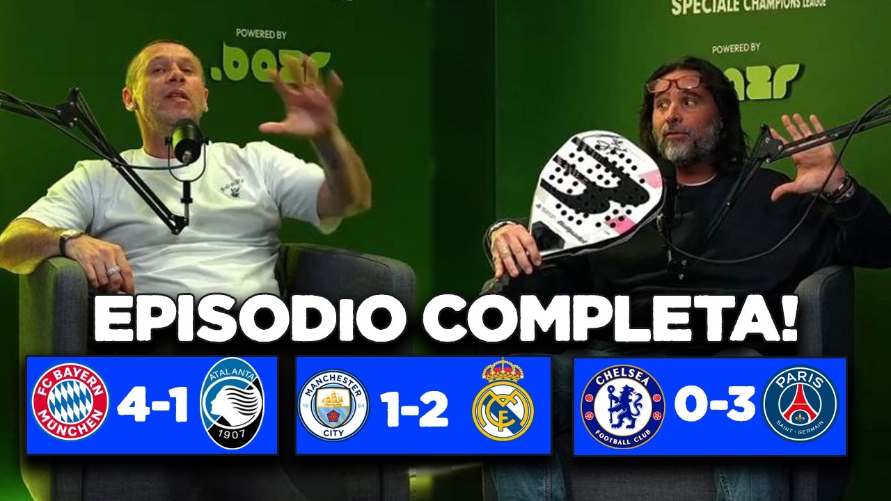 Bayern 4-1 Atalanta, Man. City 1-2 Real Madrid, Chelsea 0-3 PSG Speciale Champions 2026