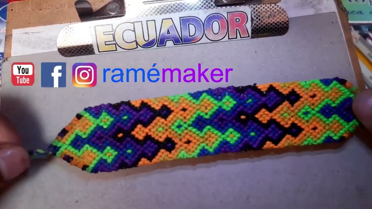 COMO HACER UNA PULSERA CHEVRON DIAMANTE DE DOBLE FLECHAS | Tutorial Macrame Paso a Paso