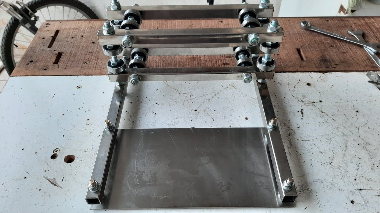 FURANDO METALONS DA MESA E INSTALANDO NO CARRINHO / VÍDEO 11 / CARRINHO DE INOX PARA SERRA MÁRMORE