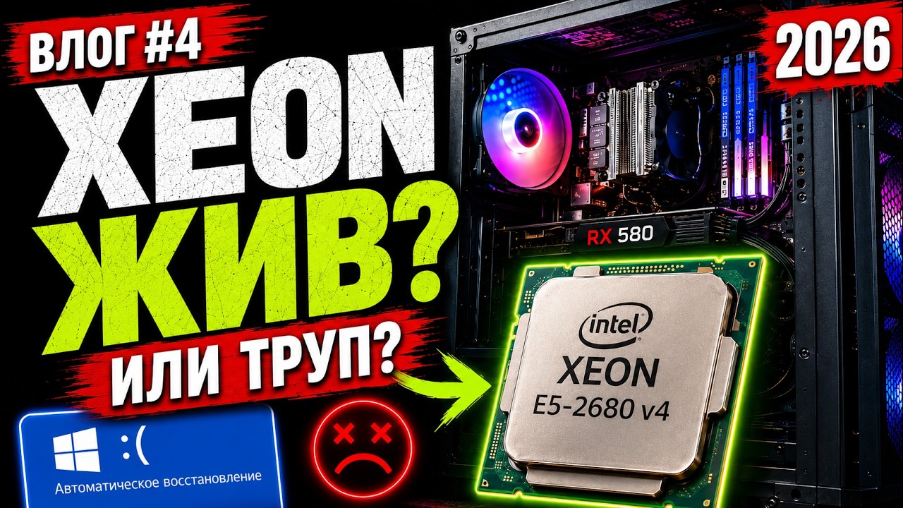 XEON в 2026 &mdash; ТРУП или ещё ИГРОВОЙ ПК? Принесли компьютер сына в ремонт | Влог №4