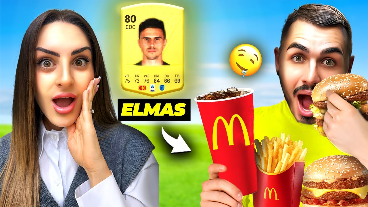 🍔🍟 MANGIO McDONALD'S per OGNI CALCIATORE indovinato dalla MIA FIDANZATA!
