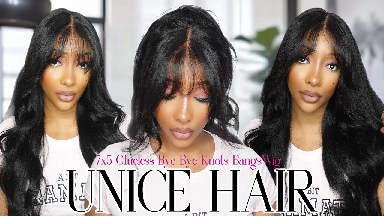 🔥Most Natural Bangs Wig That&rsquo;s Actually Beginner Friendly! 7x5 Glueless  Bye Bye Knots  Unice Hair