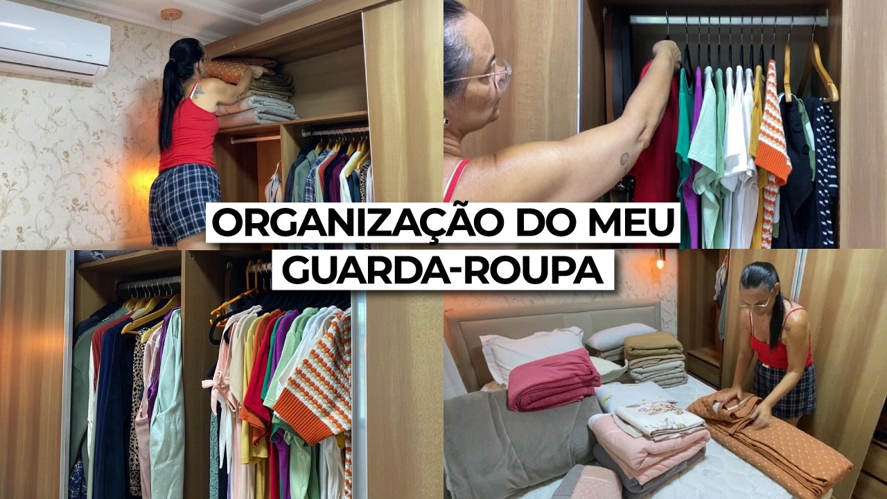 TIVE QUE TIRAR TUDOOO | MUITA POEIRA | FAXINA E ORGANIZAÇÃO DO GUARDA-ROUPA