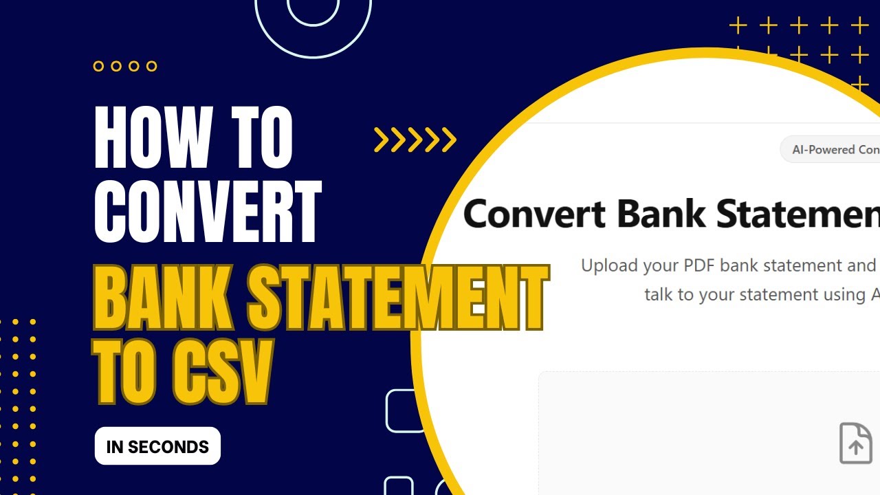 How to Convert PDF Bank Statement to CSV [FREE]