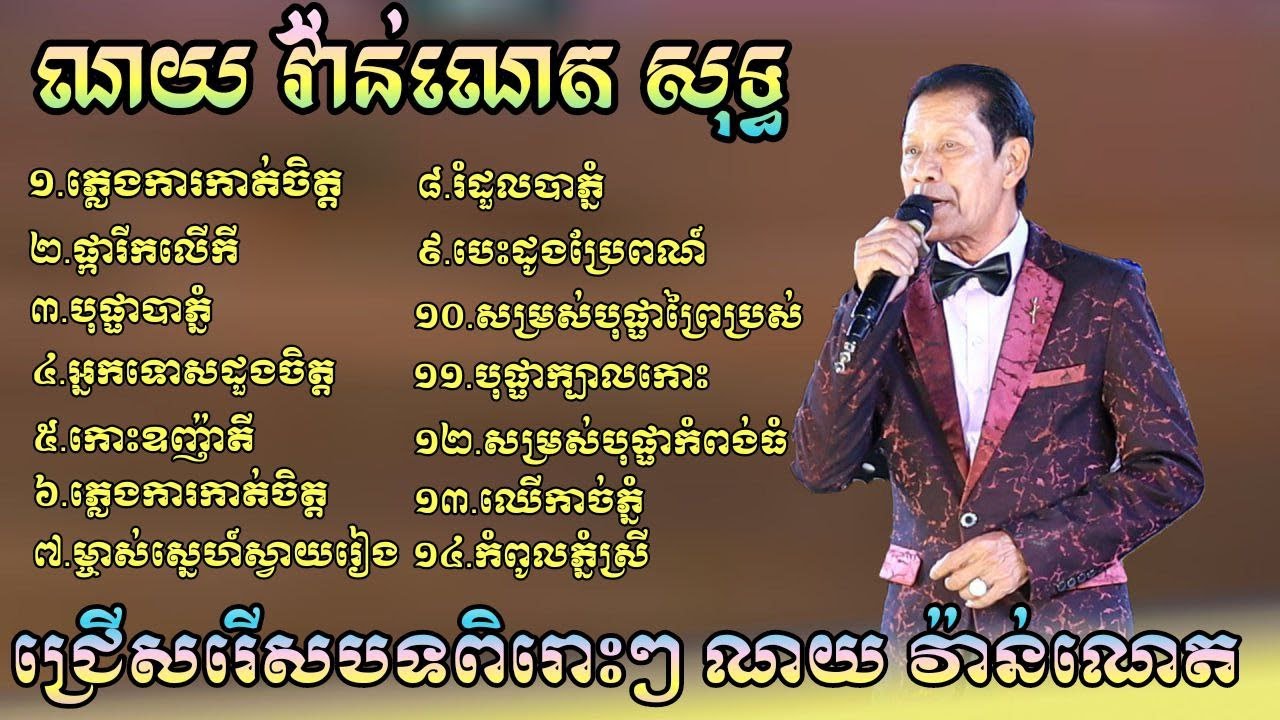 ជ្រើសរើសបទ ណយ វ៉ាន់ណេត 14បទពីរោះៗ - Noy Vannet Nonstop 2024