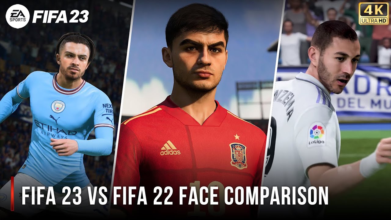 FIFA 23 vs FIFA 22 | Face Comparison | 4K 60 FPS