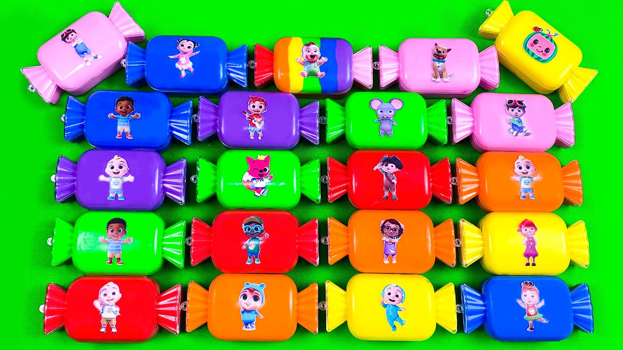 Cocomelon Slime 🌈 Searching for Hidden Rainbow Candy with JJ & Pinkfong! Satisfying ASMR