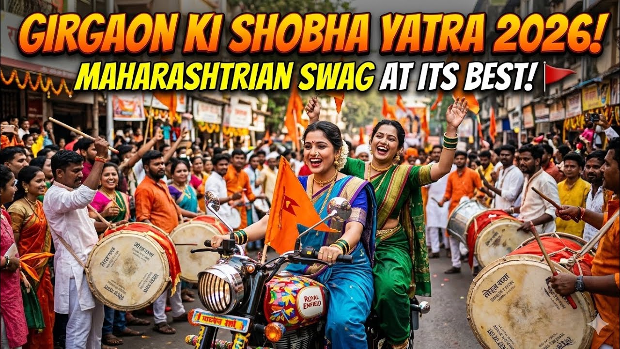 Nauvari, Pheta aur Dhol Tasha: Girgaon Shobha Yatra Vibes! 🥁