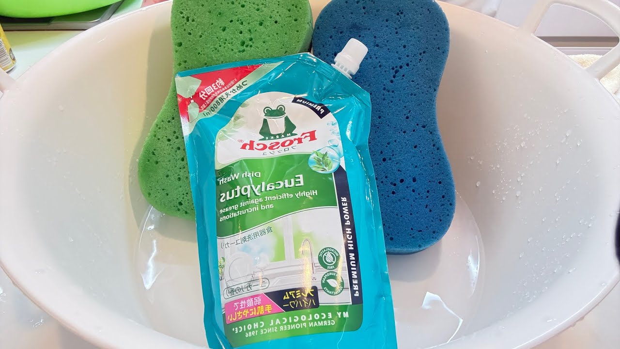 ソフト洗車スポンジ✖️ユーカリフロッシュでしぼるSoft car wash sponge x Eucalyptus Frosch dish soap wring out