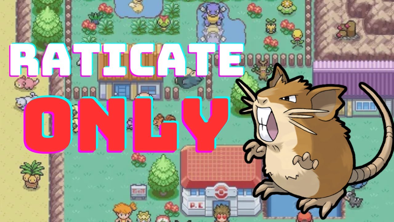 Can you beat Pokemon Fire Red with only Raticate? | POKEMON FIRE RED